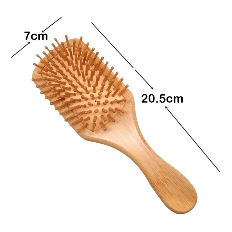 Cepillo Madera Bamb Natural Ecolgico Peine Cabello Full Veraly