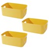 Yngffb Set of 3 Small Plastic Storage Baskets, Office Home