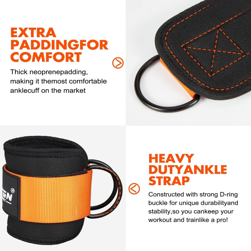 Ankle Resistance Bands with Cuffs, Ankle Bands for Working Out,