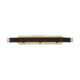 Y-H HY Detachable Faux Fur Elasticated Girths 48 inch Natural Brown