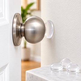 Clear Door Knob Wall Protectors – 40×8mm Bumper Pads for Doors & Walls