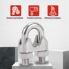 Bailinks 10 Pcs Wire Rope Clamp M4, 304 Stainless Steel