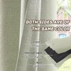 100% Blackout Linen Textured Curtains 84 Inch Length 2 Panels