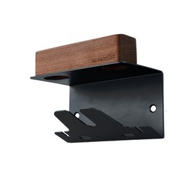 NIRVASH Walnut Wood VR Headset Wall Mount Holder Storage Stand Hook for Meta/Oculus Quest 3, Quest 2, Quest 3S, Vive Accessories Display Shelf, VR Controllers Organizer Hanger Game Room Decor Vintage