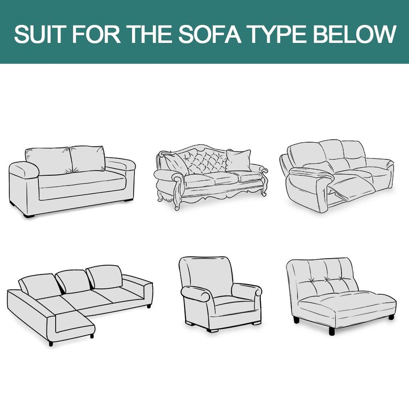 MYSKY HOME Couch Cover Sand Sofa Covers for 2 Cushion