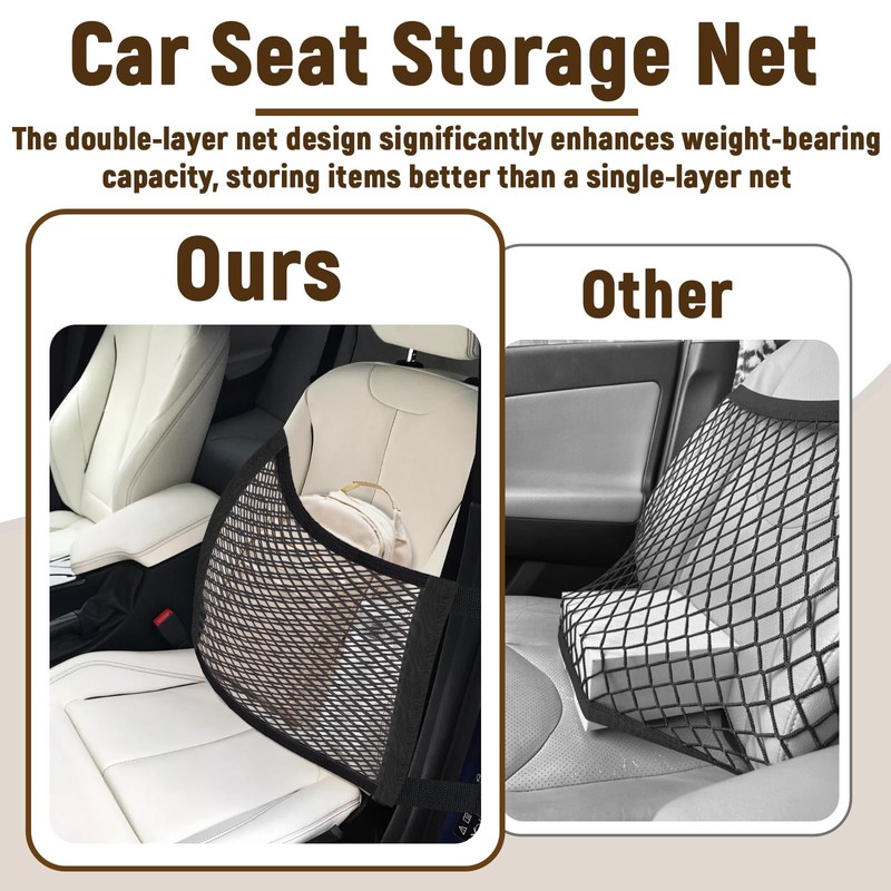 Front Seat Organizer, Car Seat Organizer, Double Layer Front Seats