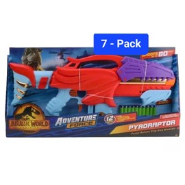 Adventure Force 7-Pack:  Jurassic World Pyroraptor Pump Clip-Fed Dart Blaster 🆕