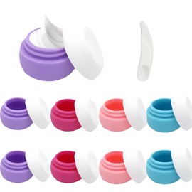 TUMYES 8Pcs Tarros de Viaje con Tapa, Botes Portatil de Viaje de Silicona, sin BPA, Tarros Cosméticos Rellenables para Loción, Crema, Maquillaje, Cosmético