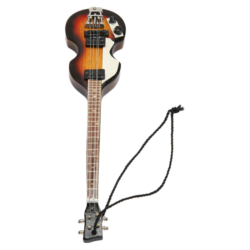 Miniature Electric Guitar Model Innovative Simulation Hand Crafted Wooden Guitar