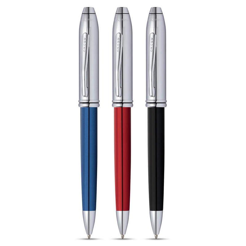 Cross Townsend Limited Edition Ballpoint Pen - Blue Chrome