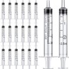MKUCCD 50PCS 2ml Bulk Plastic Syringes without Needle with Measuring