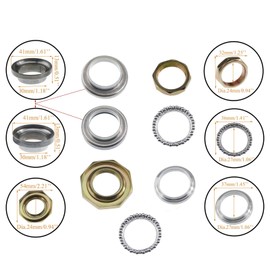 PRO BAT 7Pcs Fork Neck Steering Stem Bearings Kit Head Race Set Fits PW50 PW 50 1981-2013 Dirt Bike Pit Bike