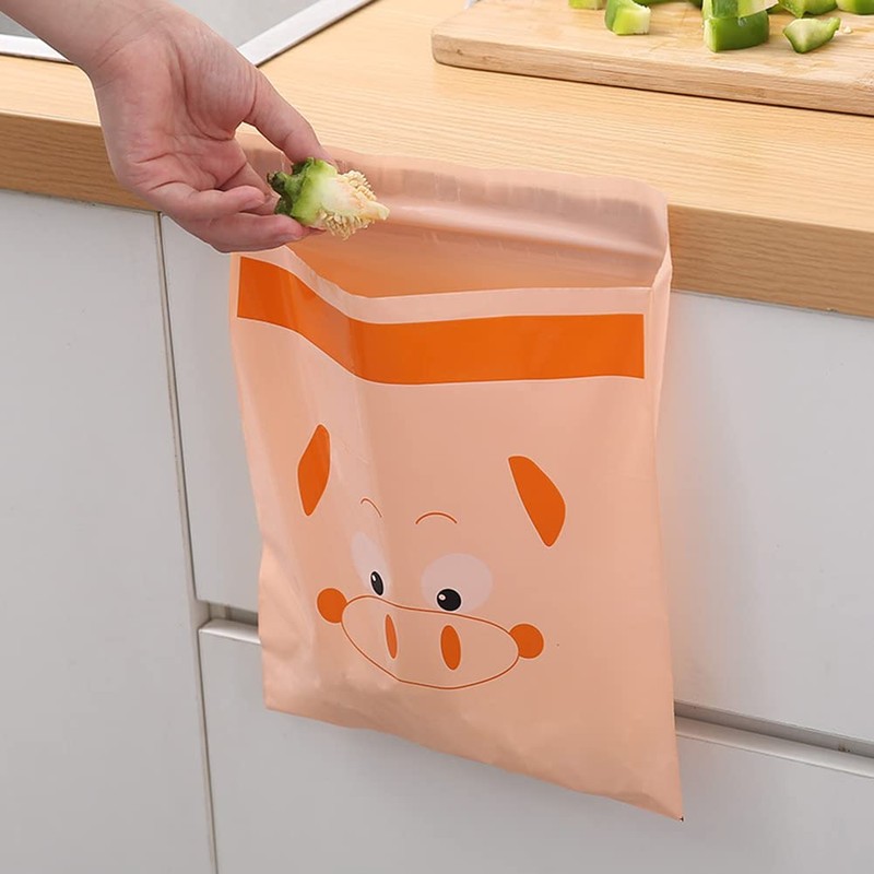 Car Trash Bags, 60pcs Easy Stick-On Disposable Car Garbage Bags,