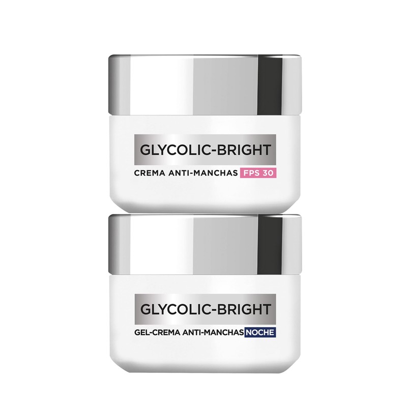 L'Oréal Paris Kit Glycolic Bright: Crema día 50ml + Crema