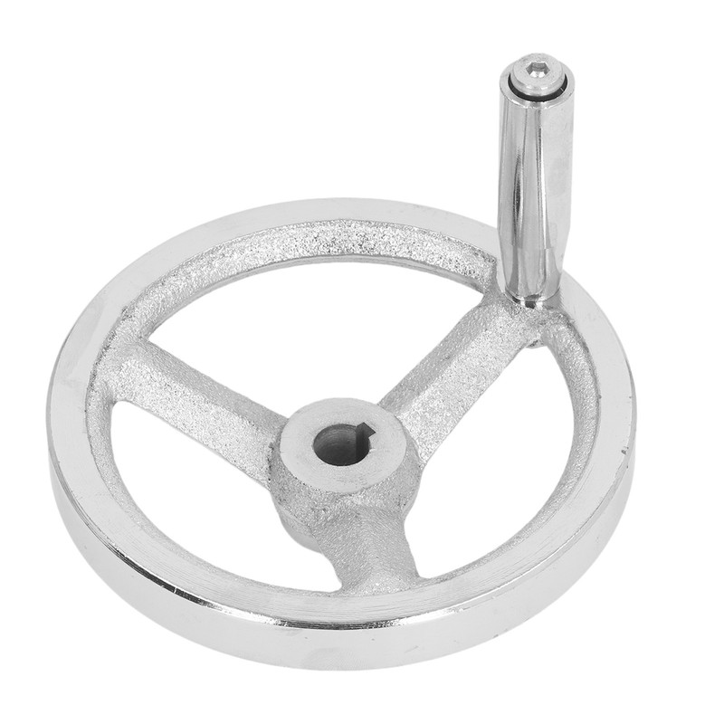 3 Spoke Hand Wheel with Revolving Handle Cast Iron Round