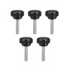 sourcing map M5 x 25mm Metric Male Thread Knurled Clamping