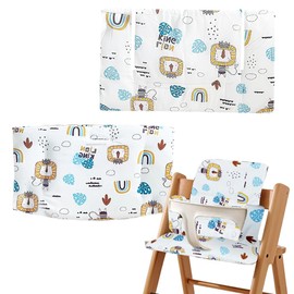 RANJIMA High Chair Seat Cushion Set, 2-Piece Waterproof Seat Cushion for Stokke Tripp Trapp High Chair, Children's Seat Cover for Hauck and Stokke Children's High Chair Cover for Children's Chair