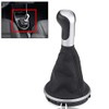 Keenso 5 Speed Gear Shift Knob PU Leather Plastic Gear