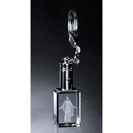Crystal Christus 3D Laser Engraved Statue Key Chain