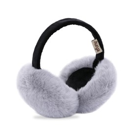 Aurya Ear Muffs, Foldable Fluffy Ear Warmer Winter Outdoor, Band Adjustable Earmuffs for Women