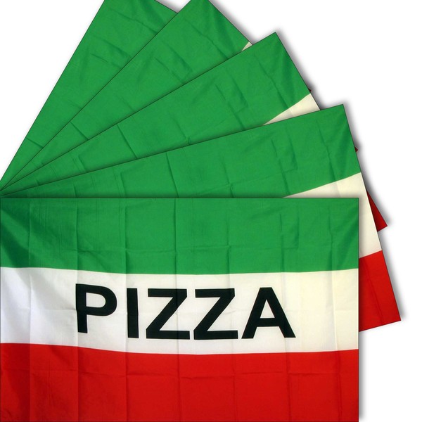 5-pack of NEOPlex "PIZZA" 3' x 5' Flag