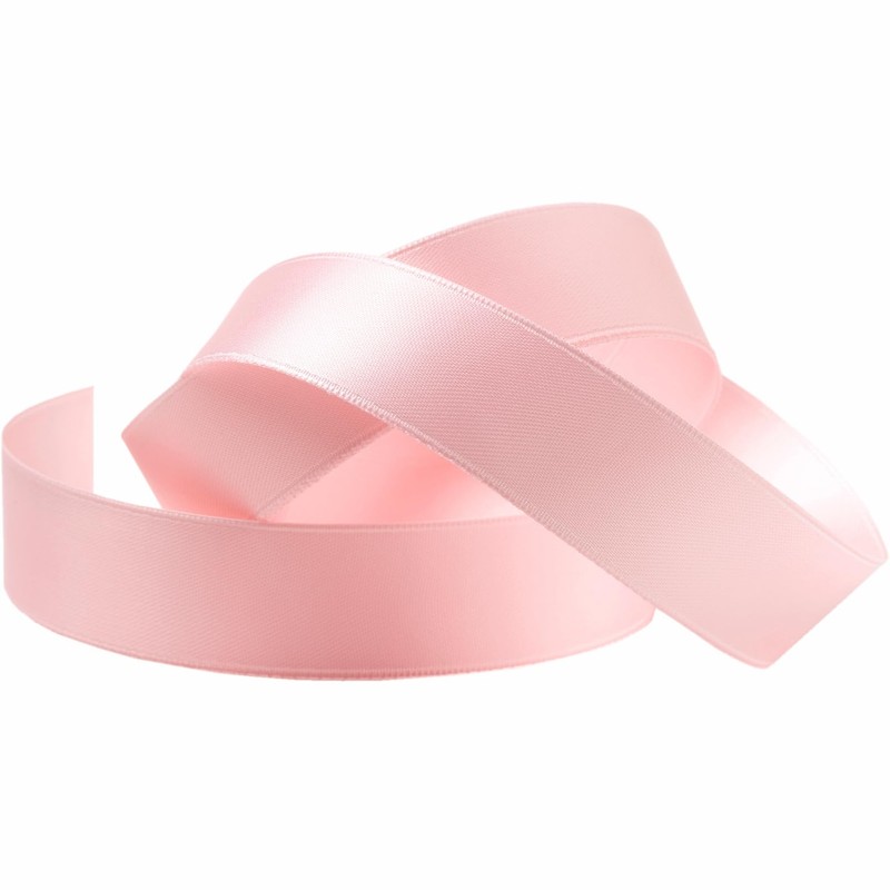 PMLAND Baby Pink Fabric Satin Ribbon 3/8'' Inch x 27