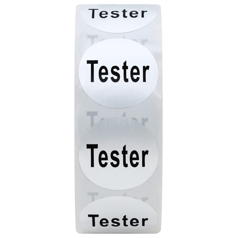 Hybsk Clear Cosmetic Tester Labels 20mm Round Total 500 Per