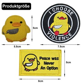 GYHWOFUL Pack of 3 Funny Patches Velcro, Velcro Patch for Ducks, Military Velcro Patch for Boys, Girls, Jackets, Backpacks, Gifts