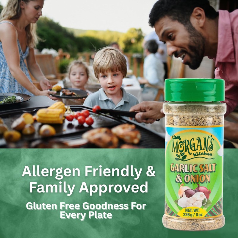 Chef Morgan's Kitchen Garlic Salt, 8oz - No MSG Added