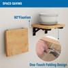LEOPO 8 inch Folding Shelf Brackets-2 Pack Foldable Heavy Duty