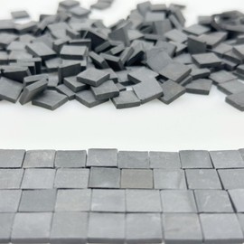 Attuslla Pack of 300 Mini Scale Bricks, Miniature Bricks, 1:35 Mini Simulation Bricks, Black Bricks, Bricks for DIY Diorama, Fairy Garden Decoration