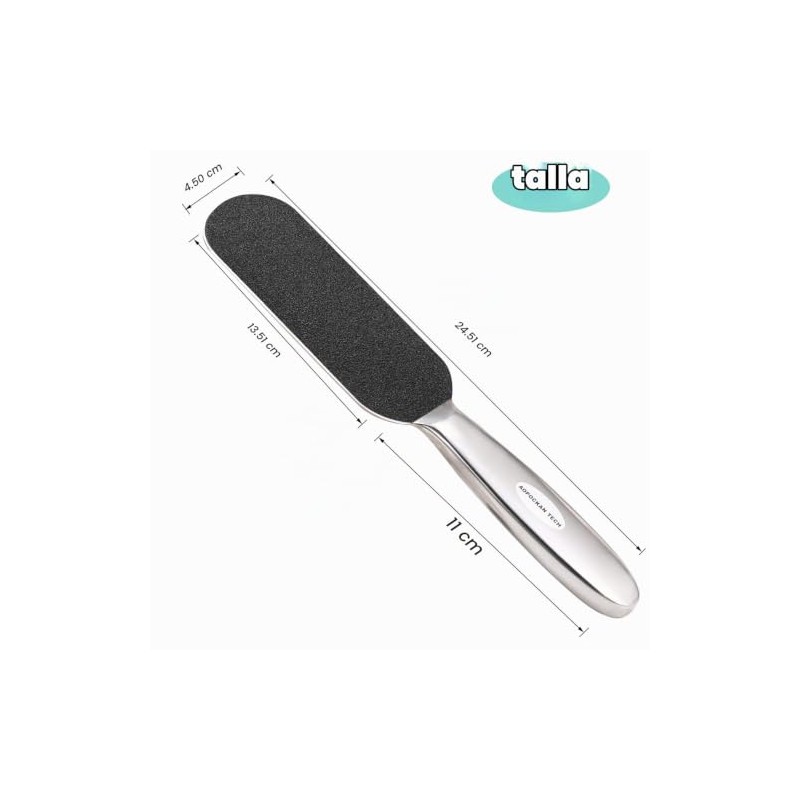 AOPOCKAN TECH Lima profesional de pedicura, doble cara gruesa y