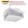 GSW 14” White Powder Coated 4-Way Adjustable Air Diffuser for