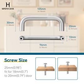 SPDYCESS 10 Pack Bow Cabinet Handles, Aluminum Cupboards Drawer Pulls, Hardware Modern Kitchen Cabinet Door Handles, Knobs for Drawer Dresser, Cupboard and Wardrobe, Matte Sliver