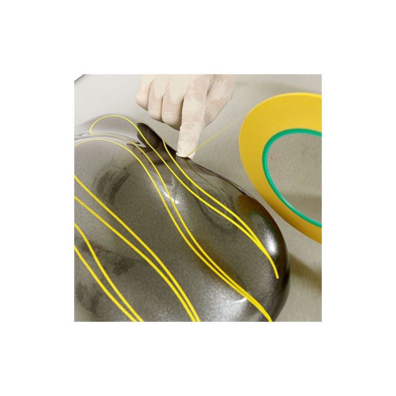 Custom Shop CSF132 K-Tape Coated Series Micro Fineline Tape, Yellow