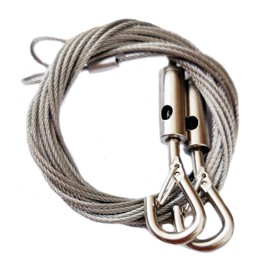 2Pcs Adjustable Picture Hanging Wire, GDQLCNXB Frame Kit Heavy Duty Stainless Steel Wire Rope 6.5ft/2m for Mirror Hanging Hardware/Light Lamp/Billboards/Basket/Flowerpot Hold Up to 44lb/20kg