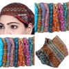 SARJANA HANDICRAFTS Lot 10 Pieces Womens Mens Silk Headband Printed