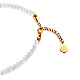 Pearl Anklet for Women, Foot Pearl Necklace with Certification of Authenticity, Real Natural Stone Anklet with 925 Sterling Silver or Gold-Plated Clasp, Women's Foot Jewellery, Sterling Silver
