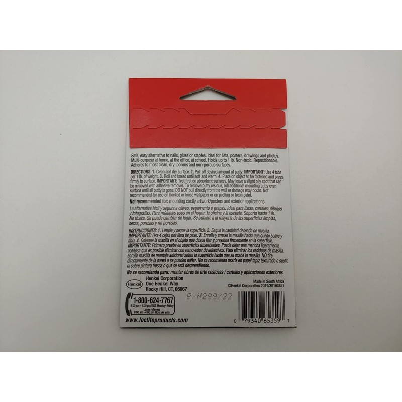 2 Loctite Fun-TAK Mounting Tabs Sticky Gum Mounts Square Mount