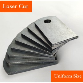 Jikacok Welding Tabs, 1-1/4" x 2-3/8", 9 Gauge A36 Mild Steel, Uncoated, Silver, Wall Mount, 1 Pack