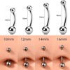 AceFun Belly Button Bars 8MM Belly Button Piercing Silver Belly