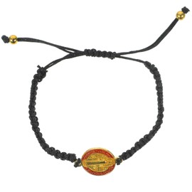 Christian Bracelet Saint Benedict Bracelet Adjustable Braided Bracelet Religious Bracelet Catholic Virgin Saint Benedict Cross Bracelet Benedict Cord Wrist Bracelets