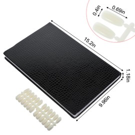 Professional 308 Nail Colors Chart, Black Polish Display Card Book, Nail-Art Salon Display Booklet, Nail Color Swatch Practice Card Design Board
