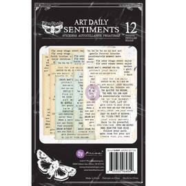 Prima Marketing 964849 Prima Art Daily Planner Sticker Pad 4.5"X7.5" 12/Pkg-Sentiments,