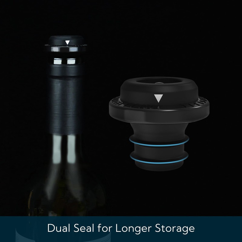 KITCHENDAO Wine Saver Vacuum Stoppers for Wine Bottles,Keep Wine Fresh