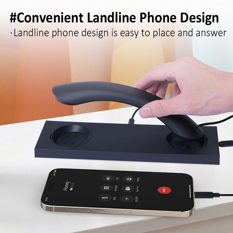 ENJOY-UNIQUE Ricevitore per telefono con microfono da 3,5 mm, stile