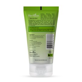 Herbion Naturals Purifying Neem Face Wash with Moringa Extracts and Oil-Free for Acne and Pimple-Free Skin (100 ml)