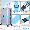 CSTOM 4 x Coloured Suitcase Straps, Luggage Straps, for Suitcase