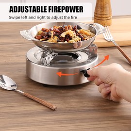 Ailgely Camping Stove Camping Stove Spirit Cooker, Portable Spirit Cooker Camping Mini Spirit Cooker Indoor Spirit Cooker Picnic Alcohol Stove Alcohol Burner for Camping, Barbecue, Picnic