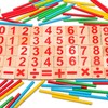 Natureich Wooden Mathematics Montessori Toy with Fabric Bag for Storing